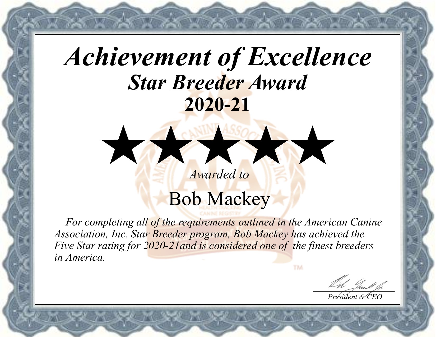bob, mackey, dog, breeder, certificate, bob-mackey, sayer, dog-breeder, puppies, pups, ok, oklahoma, usda, 73-B-1857, no, show,  kennel, professional, county, pure bred, purebred, five, 5, puppy, breeders, star breeder, 5 star, puppy, puppies, ACA, ICA, 73B1857